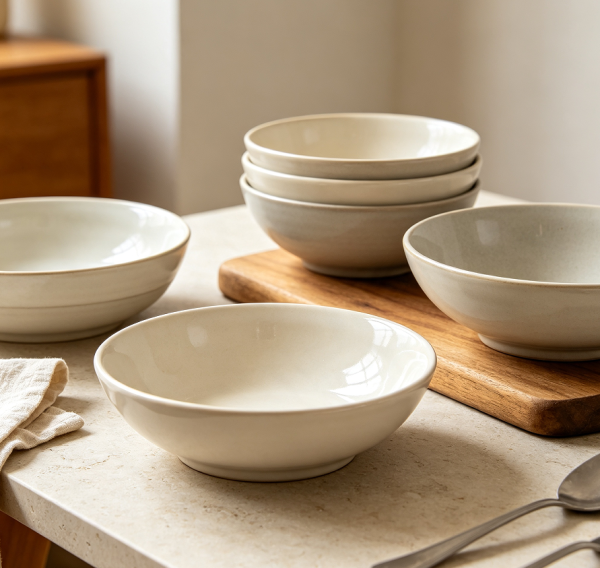 Classic Glazed Ceramic Serving Bowl Collection