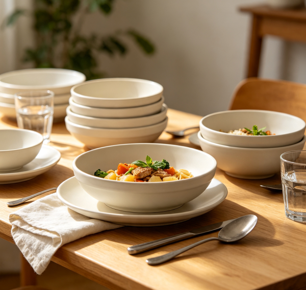Durable Everyday Ceramic Dining Bowl Collection