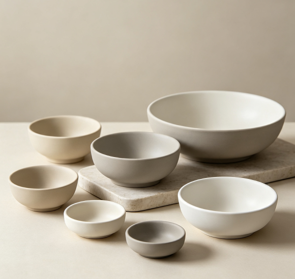 Simple Matte Ceramic Multipurpose Bowl Set